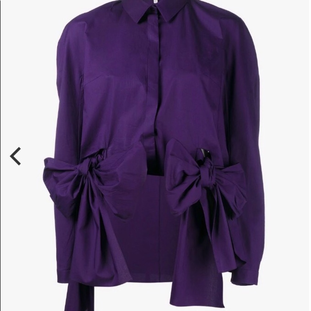 Delpozo Purple Double Bow Shirt